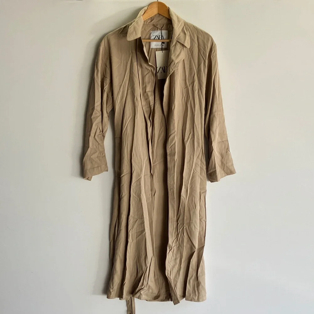 Zara Beige Trench Coat - Picture 1 of 7